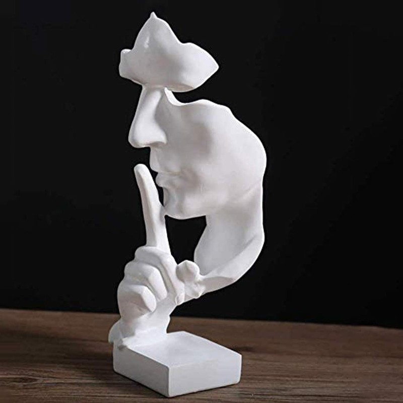 White Home Decoration, Face Statue, Modern Abstract Art Sculpture Decoration,