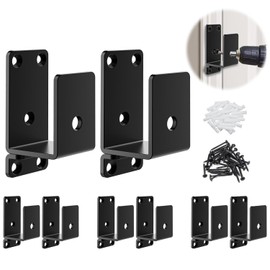 8Pcs 2x4 Door Barricade Brackets ,Heavy Duty Door Security Bar ,Drop Open Bar Holder Steel U Bracket, Bracket for Home Security,Door Brace, Home, Garage, Barn, Shed