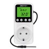 Digital Day-Night Thermostat, ℃/℉ Temperature Control, Heating/Cooling, Clock Function, 15A