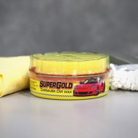 ABRO Super Gold Carnauba Car Wax - Carnauba Wax for Long-Lasting Protection & High Gloss Shine, Car Wax Paste for Cars, Motorcycles, Boats, Safe on All Paint Finishes, Auto Wax, Includes Sponge, 8 oz