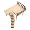 Hamster Climbing Platform Multipurpose Natural 2 Layer Wooden Hamster Playing