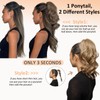 Webshaiy Short Ponytail Extension Ponytail Extension 30 cm Short Claw
