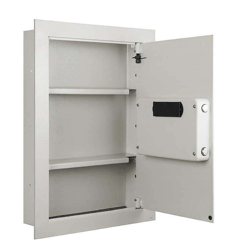 In-Wall Safe with Keypad and 2 Manual Override Keys -