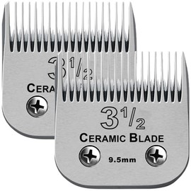 YAZIYIR 3-1/2# Professional Detachable Replacement Ceramic Blades. Compatible with Oster Classic 76/Power Pro/Power-Teq/Star-Teq Clipper. Compatible with Ainds Clippers. Size: 3/8" Cut Length.