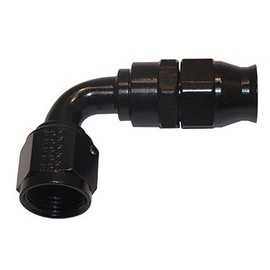 Squirrelly -10AN Black Anodized Swivel 90 Degree Hose End Fitting Adapter