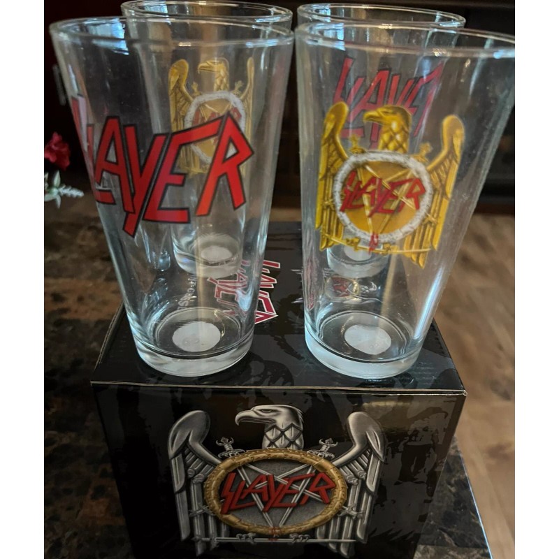 SLAYER Beer Pint Glasses set of Four