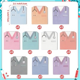 Bonitas Notas Adhesivas, Lindas Blocs de Notas Adhesivas para Oficina 200 Hojas, Divertidas Notas Adhesivas para Maestros (Uniforme de enfermera)