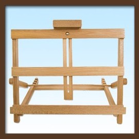 Creative Mark Symphony - Multi Purpose Art Easel with Adjustable Angle for Painting and Wheel for Drawing and Painting - Beechwood Finish, Horizontal Style - Ideal for Artist