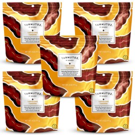 Tamalitoz Tantalizing Tamarind – Spicy Tamarind Mexican Hard Candy Filled with Chile, Lime & Sea Salt – Handcrafted Fruit Candy, Gluten-Free, Kosher, No Artificial Colors, 5 Bags – 4oz Each