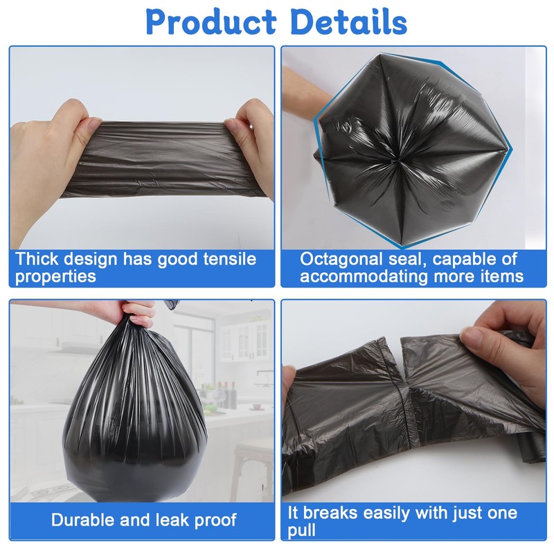 FAELNK Small Trash Bags 3 L Mini Bin Bags Small