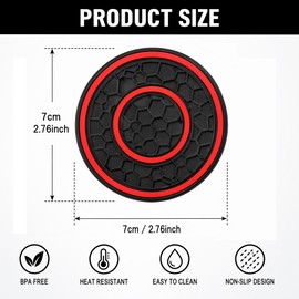 2PCS Car Cup Holder Coaster, 2.75 Inch Anti-Slip Shockproof Car Coasters for Cup Holders, Universal Vehicle Car Accessories Interior Insert Mats for Most Cars, Truck