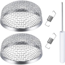TOODOO 2 Pack Flying Insect Screen RV Furnace Vent Screen RV Water Heater Vent Cover 2.8 Inch Stainless Steel Mesh with Installation Tool
