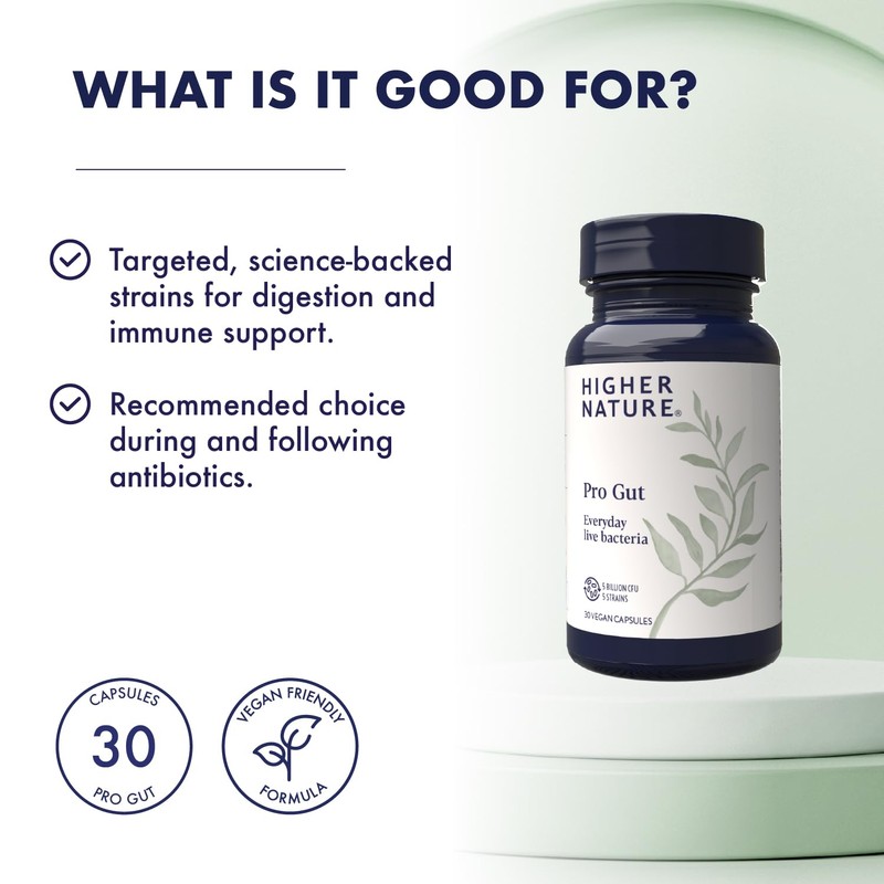Higher Nature - Pro Gut - High Strength Probiotic -