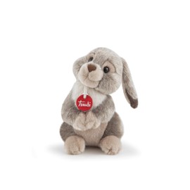 trudi Lino 24013 Classic Plush Rabbit Approx. 19 cm, Size S, High-Quality Soft Toy with Soft Materials, Plush Toy with Realistic Details, Floppy Ears, Washable, Cuddly Toy for Children, Brown