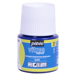 Pebeo Vitrea 160 Glass Paint, Cyan, 45 ml