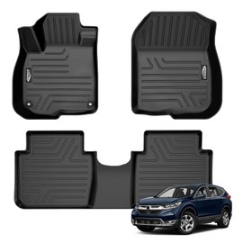 GORWARE CRV Floor Mats All Weather Compatible with Honda CR-V 2022 2021 2020 2019 2018 2017, Front and Rear Row Floor Liners for CRV 2017-2022, 3 Pcs Mats for Honda CRV