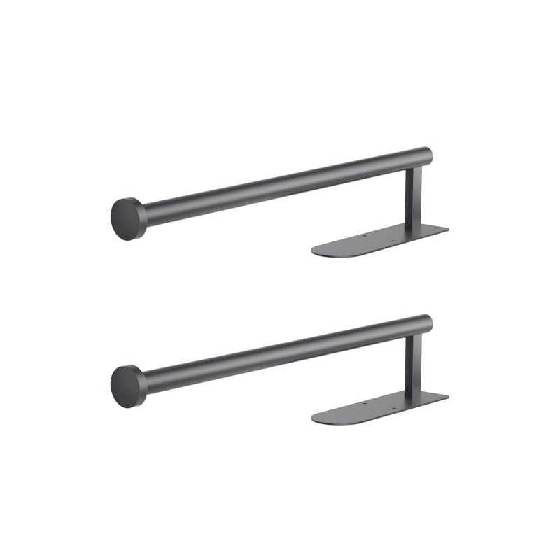 Paper Towel Holder, Self Adhesive or Screw Mounting, 2Pcs Grey