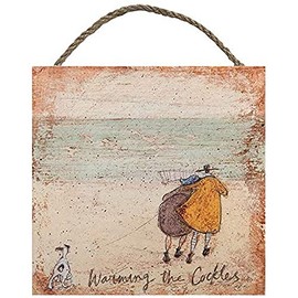 Sam Toft Wooden Wall Art, Multi-Colour, 20 x 20 cm