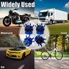 MEAJOO 4PCS Crown Bling Tire Stem Valve Caps, Crystal Diamond