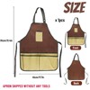 FairyPeach Gardener Apron with Pocket, Thickened and Waterproof Garden Apron,