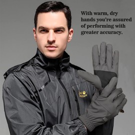 XuoAz Winter-Gloves for Men Women Touchscreen-Gloves Waterproof-Windproof-Warm Gloves for Skiing Cycling Driving