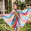 Amazleer Women's Chiffon Scarf, Rainbow Design, Long, Colourful, Soft, Thin