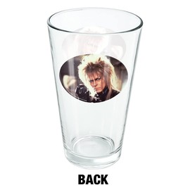LOGOVISION Labyrinth Goblin King Crystal Ball David Bowie Jareth 16 oz Pint Glass, Tempered Glass, Printed Design & A Perfect Fan Gift | Great for Cold Beverages, Soda, Water