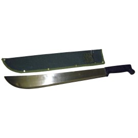 Valley 18" Machete with Canvas Sheath, Black Handle Tempered High Carbon Steel