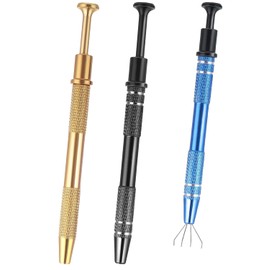 Zhenghebuy Piercing ball screwdriver, 3 pieces jewellery collection tool, piercing pliers with 4 claw, piercing tool tweezers, multifunctional piercing removal tool for diamonds, jewellery, beads,
