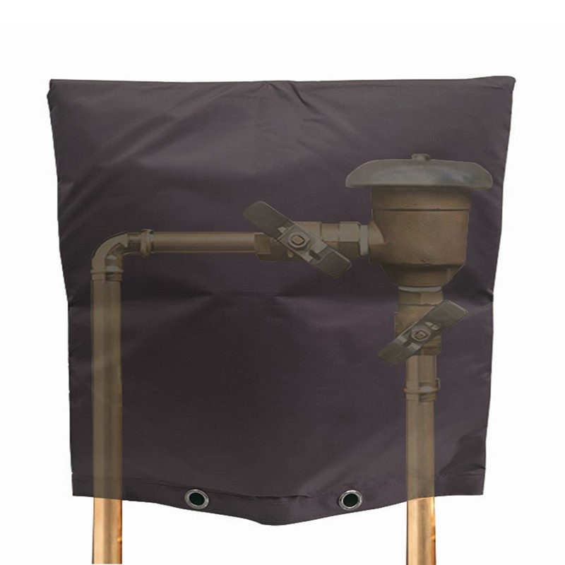 Backflow Preventer Insulation Cover Black 24 x 24in Backflow Preventer