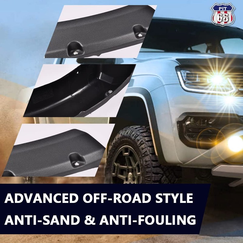 PIT66 Fender Flares,Compatible with 2004-2008 Ford F150(NOT For Heritage), Rugged
