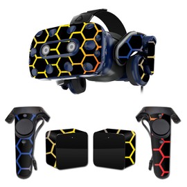 MightySkins Skin Compatible With HTC VIVE Pro VR Headset - Primary Honeycomb | Protective, Durable, and Unique Vinyl Decal wrap cover | Easy To Apply, Remove, and Change Styles | Made in the USA