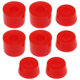 YINETTECH 2 Sets Long Board Truck Bushings 92A Skateboard Bushings Shock Absorber Suitable for Skate Trucks Four-Wheel Skateboards Red