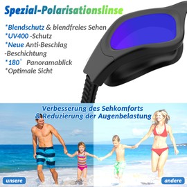 HotSrace Polarised Swimming Goggles Anti Fog UV Protection Adjustable Comfort Professional Swimming Goggles Non-Polarised for Men Women Adults Teenagers