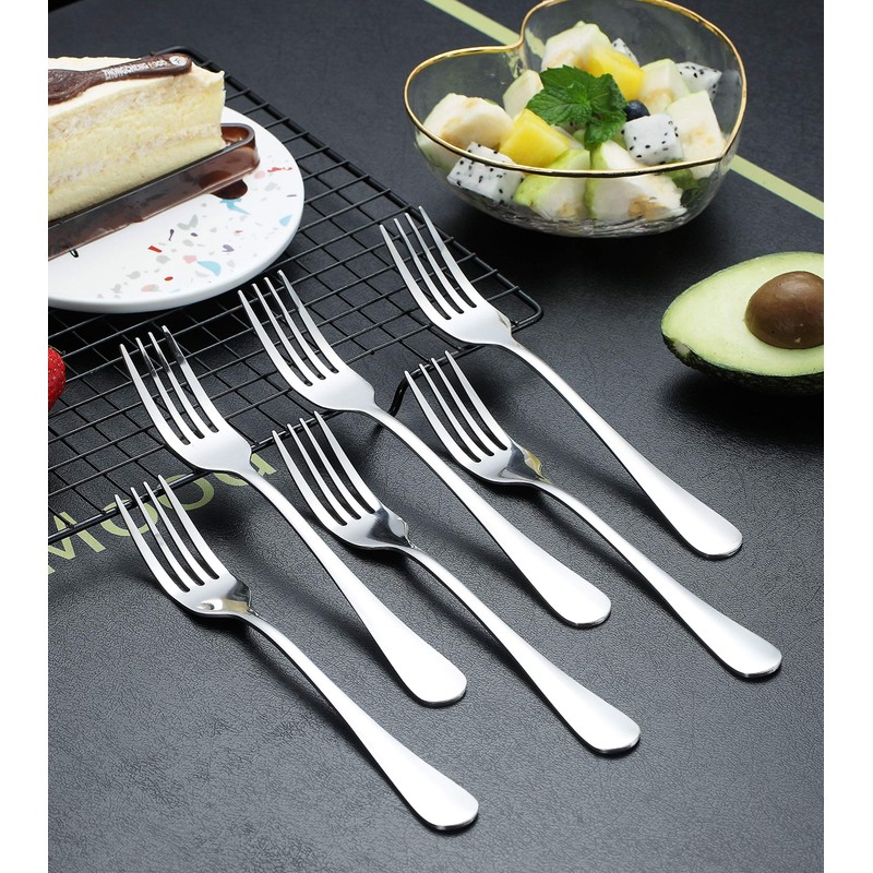 Kyraton Dinner Fork 6 Pieces, Stainless Steel 20.5cm Forks Silverware,