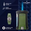 Colibri Daytona Windproof Butane Torch Lighter: Adjustable Flame, Refillable Single-Jet