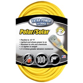 100ft. Solar Extension Cord by Coleman Cable 300v. 14 Guage