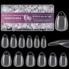 1008 uñas postizas cortas en forma de almendra, semimate, cobertura
