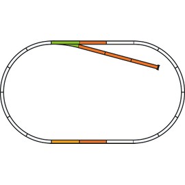 Piko HO 55310 H0 A-Track Supplement Set, 26.8 x 9.4 x 3.2 cm