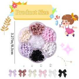 3D Colorful Aurora Bow Nail Art Decoration, Colorful Bow Charms for Nail Art Charms Nail Decorations Set for DIY Jewel Stones Nail Art Manicure Craft Decoration
