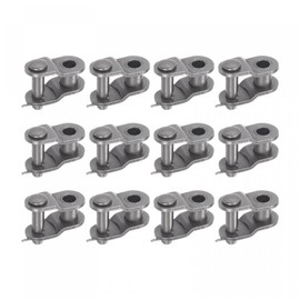 uxcell 16Pcs #35 Chain Offset Half Link Roller, 3/8" Pitch Carbon Steel, Standard Chain End Connector Split Links for 06C Chain
