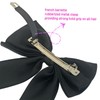 3 Pieces Black Hair Bow Clips Satin Ribbon Hair Bow