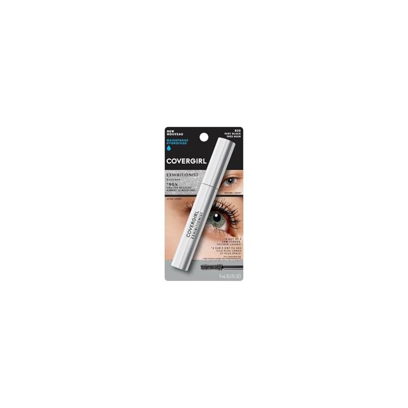 CoverGirl, Exhibitionist Mascara de Pestanas Waterproof, Very Black, 9 ml
