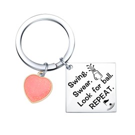 UIEOA Golf Gifts Golf Charm Gifts For Adult Women Men Golf Lover Keychain Golfer Anniversary Keychain Golfer Jewelry Golf Club Gifts Golf Coach Keychain Golf Themed Keychain Golf Player Gifts