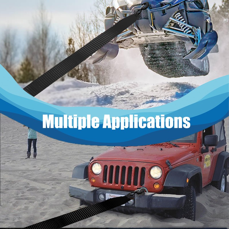 Heavy Duty Boat Trailer Winch Strap with Hook - 2"