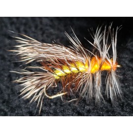 FRONTIER TROUT DRY FLIES STIMULATOR YELLOW SIZE 10 CUSTOM TIED FRONTIER  FLY COMPANY