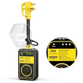 MILLIONHOME RV Surge Protector 50 Amp, 12000 J RV Circuit Analyzer, RV Surge Protection, 50A RV Adapter Plug for Camper Yellow