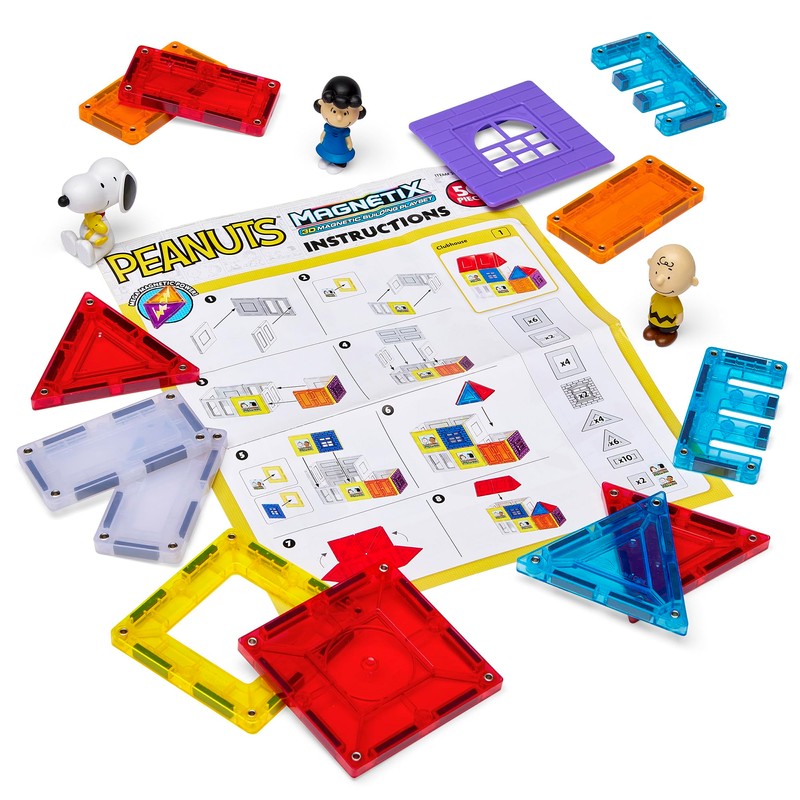 Magnetix 3D Peanuts Charlie Brown and Friends Magnetic Building Tile