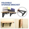 Folding Shelf Brackets,Wall Mounted Shelf Brackets,Heavy Duty Shelf Bracket,Black Metal