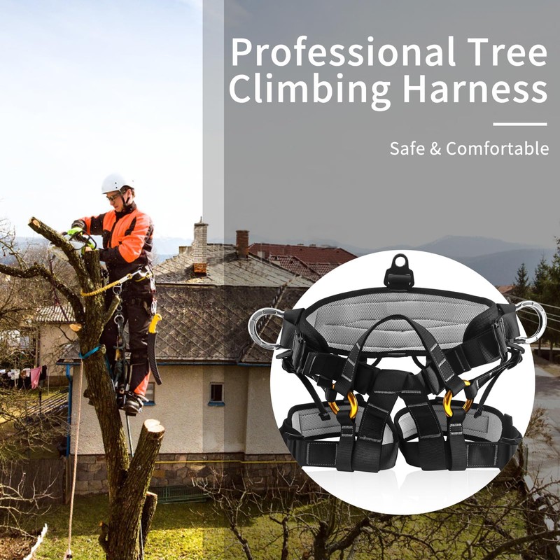 NewDoar Adjustable Thickness Climbing Harness, CE Certification Wider Half Body